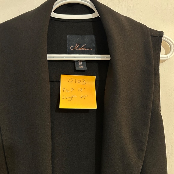 Matteson Size Small Black, Mid-length Vest - Picture 2 of 13
